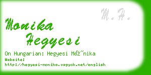 monika hegyesi business card